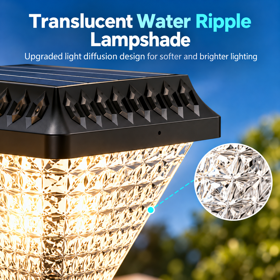 LED solární lampa pro venkovní sloup SOLEO, 8W, teplé/studené/neutrální světlo + RGB, čtvercový tvar, hliník, černá, stmívatelné
