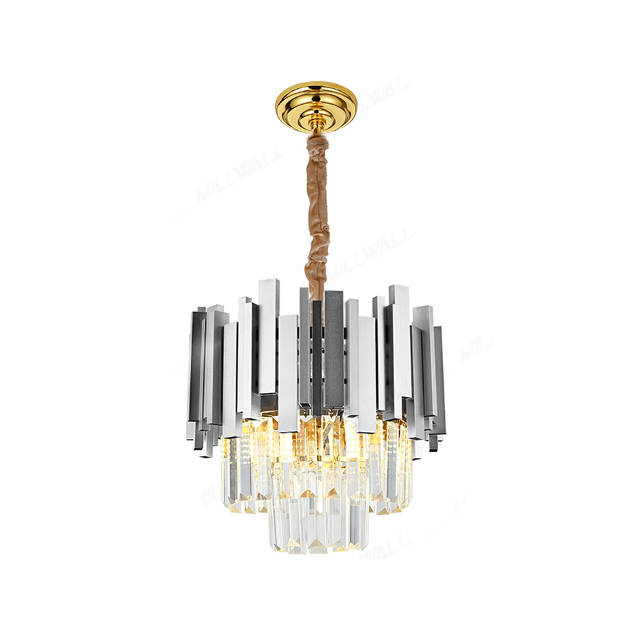 Crystal Chandier Blois Noble 5xe14, průměr 40 cm, stříbro, nastavitelná výška
