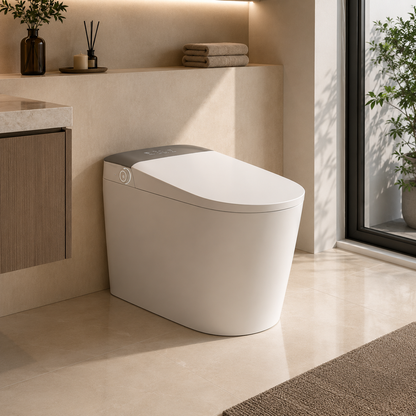 Toaleta YUKON, verze Premium, s moderním designem, bílá