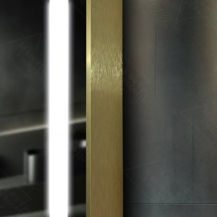 Zrcadlo LED obdélníkový 75x90cm Verite Royale Gold Motiongllow Marcello Dimable Hoding Defrosting System