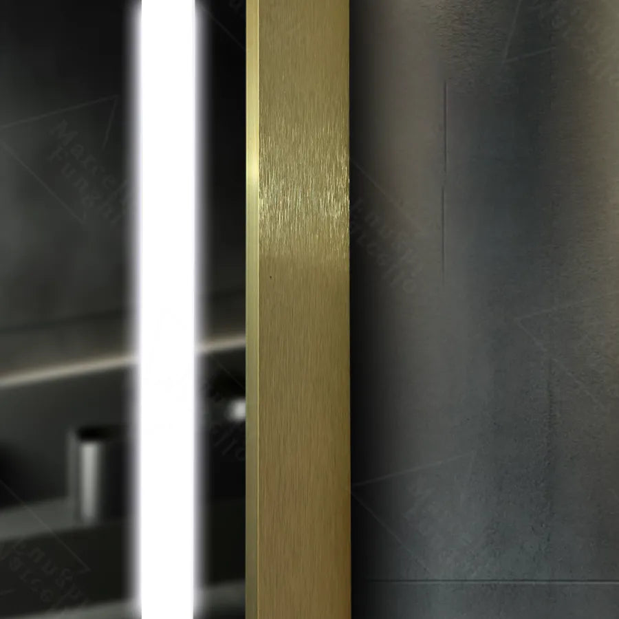 Zrcadlo LED obdélníkový 60x80cm Verite Royale Gold Motiongllow Marcello Dimable Hoding Dezontace