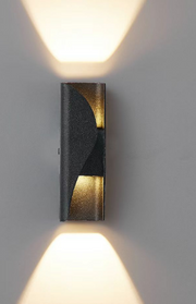 Fantazie aplikují exteriér a interiérový LED, 2 zdroje x 1W, IP65, kovový, černý, 3000k