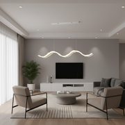 LED lustr s dálkovým ovládáním, závěsný AMI 63W, lineární, studené/teplé/neutrální světlo, bílý, nastavitelná výška