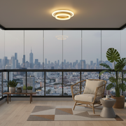LED lustr SOLENA ROTONDA 21W, Průměr 25cm, Studené/Teplé/Neutrální světlo, Zlatá bílá