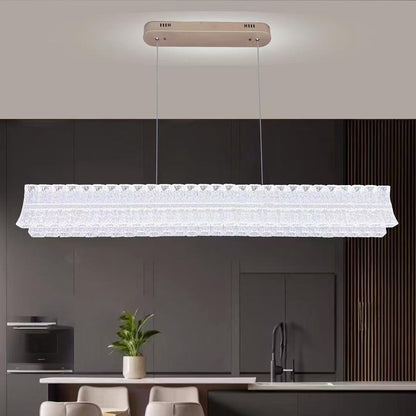 LED lustr s dálkovým ovládáním, závěsný TAMY 160W, lineární, studené/teplé/neutrální světlo, zlatý, nastavitelná výška