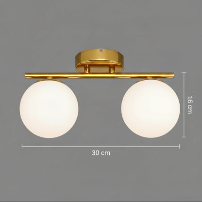 ORI LED a křišťálový lustr, 30cm, 2xG9, Globes, Gold