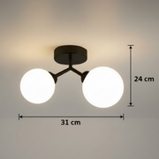 Křišťálový lustr ORBS, 31cm, 2xG9, Globes, Black