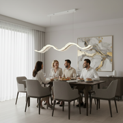 LED lustr s dálkovým ovládáním, závěsný AMI 63W, lineární, studené/teplé/neutrální světlo, bílý, nastavitelná výška