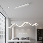 LED lustr s dálkovým ovládáním, závěsný AMI 63W, lineární, studené/teplé/neutrální světlo, bílý, nastavitelná výška