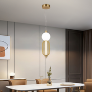 Závěsný LED lustr LM550/2GD, 11W, Světlo 3000/4000/6000K, Zlatý, Nastavitelná výška