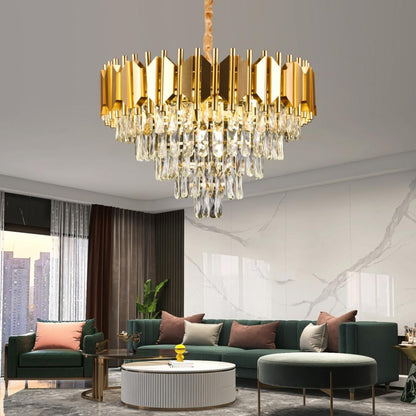 Crystal Crystal Braylen 8x E27 60 cm zlatý průměr