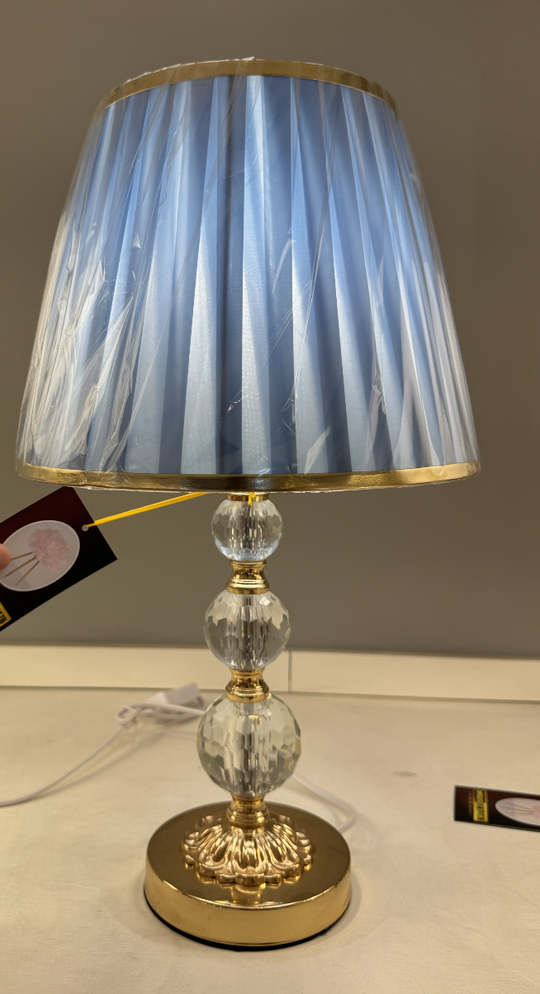 Lampa VZ213BL, 1x E27, kov a textil, modrá a zlatá Lampy a lampy Výchozí název Alessandro Design