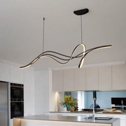 Závěsný LED lustr s dálkovým ovládáním INFINITY HALO 138W, studené/teplé/neutrální světlo, stmívatelný, černý, výškově nastavitelný