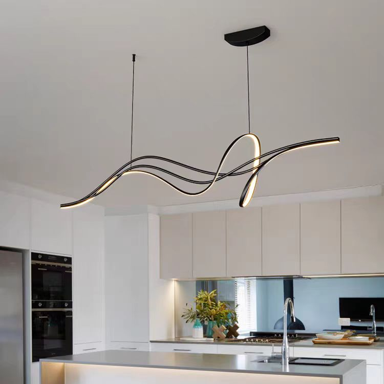 Závěsný LED lustr s dálkovým ovládáním INFINITY HALO 138W, studené/teplé/neutrální světlo, stmívatelný, černý, výškově nastavitelný