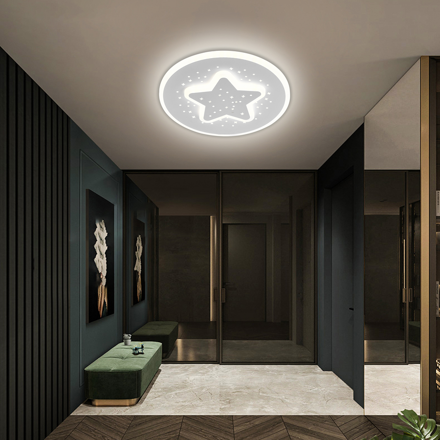 GUARENA LED lustr, 18W, Studené/Teplé/Neutrální světlo, Bílá