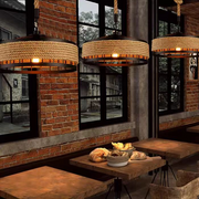 Vintage lustr LV300/300BK, 1xE27, Rustikální stodola, Struna a kov, 150 cm, Černá