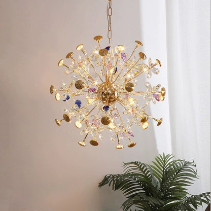 Křišťálový lustr CC372/500GD, 24xG4, zlato a krystaly, 52 cm, nastavitelná výška