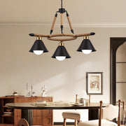 Lustrage chtíč, 2*E27, hnědý, kov a motouz