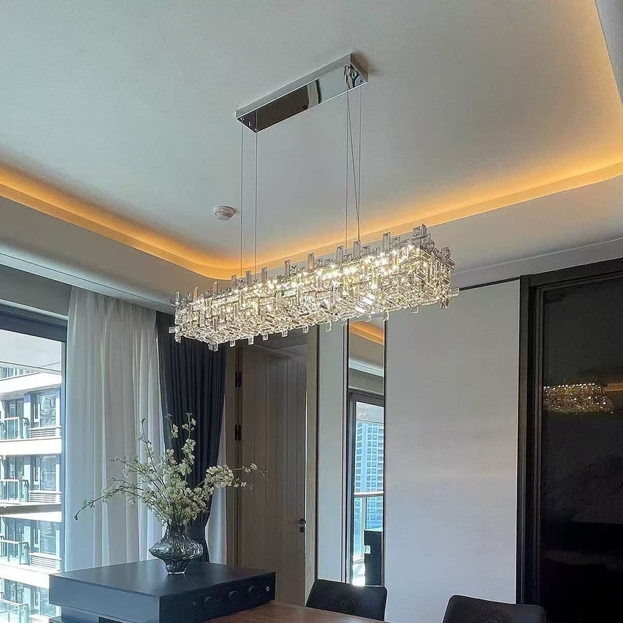 Křišťálový lustr RZ-2/780x280GD, 10xE14, 78X28cm, Nastavitelná výška, Lesklé zlato, Nastavitelná výška, Elegantní design