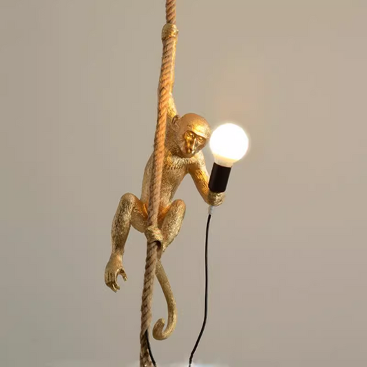 Corda Vintage Lustr, 1xE27, Rustikální, Struna a kov, 130 cm, Černá podpěra