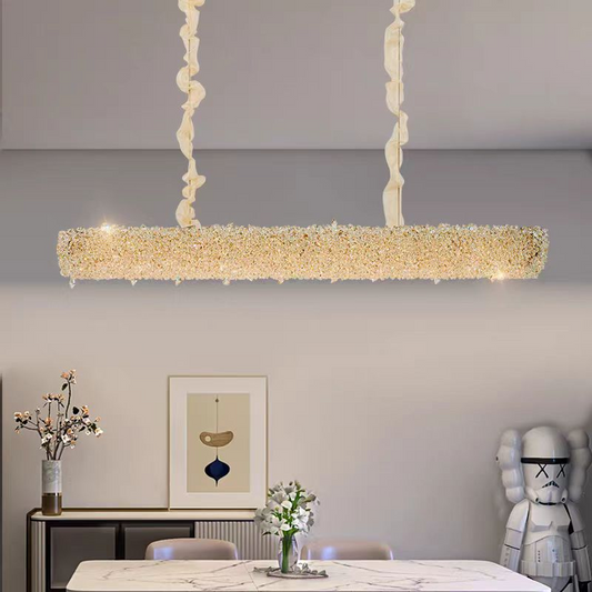 Křišťálový lustr, PRAHA Imperio, 35W, Průměr 100cm, Studené/Teplé/Neutrální světlo, Zlato, Nastavitelná výška