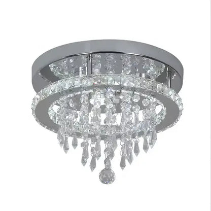 Kulatý alberský LED CHANDIER, 20W, studené/horké/neutrální světlo, krystal, lesklý chrom