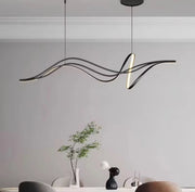 Závěsný LED lustr s dálkovým ovládáním INFINITY HALO 138W, studené/teplé/neutrální světlo, stmívatelný, černý, výškově nastavitelný