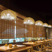 Vintage slaměný lustr LV811, 1xE27, Rustikální, 100cm