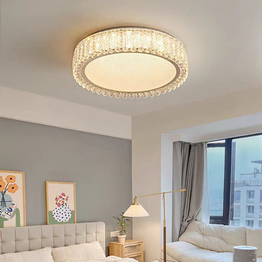 LED lustr s dálkovým ovládáním a krystalem LLC152/500CH 59W, 50cm, kruh, studené/teplé/neutrální světlo, stmívatelné, lesklé chromové LED lustry s dálkovým ovládáním Výchozí název Alessandro Design