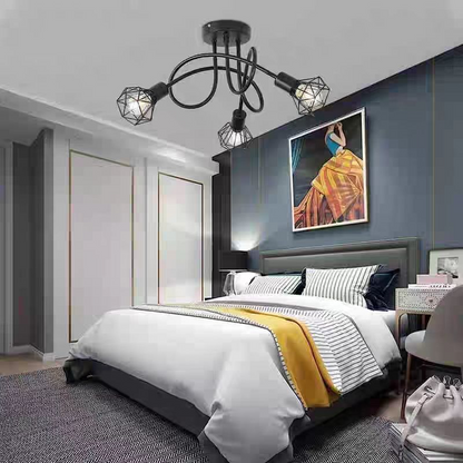 Lustr Shion 3xE27, Černá, Kov, Průměr 50cm