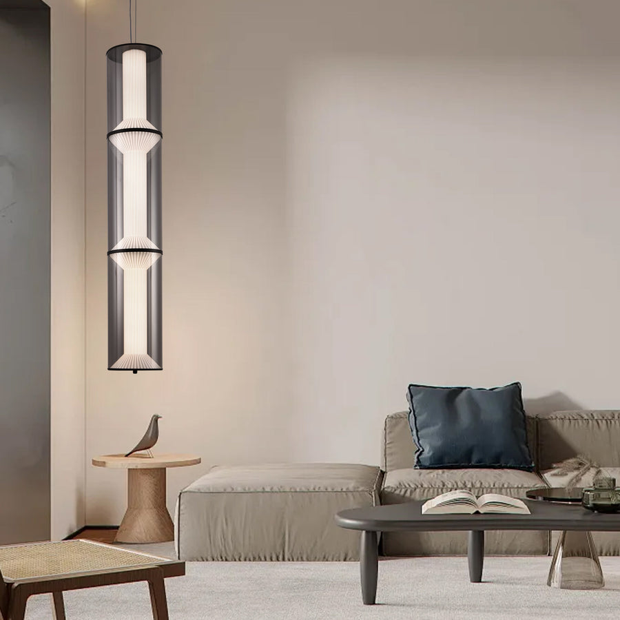 Závěsný LED lustr s dálkovým ovládáním 78W, LM511/3BK, nastavitelná výška, teplé/studené/neutrální světlo, bílá, kov