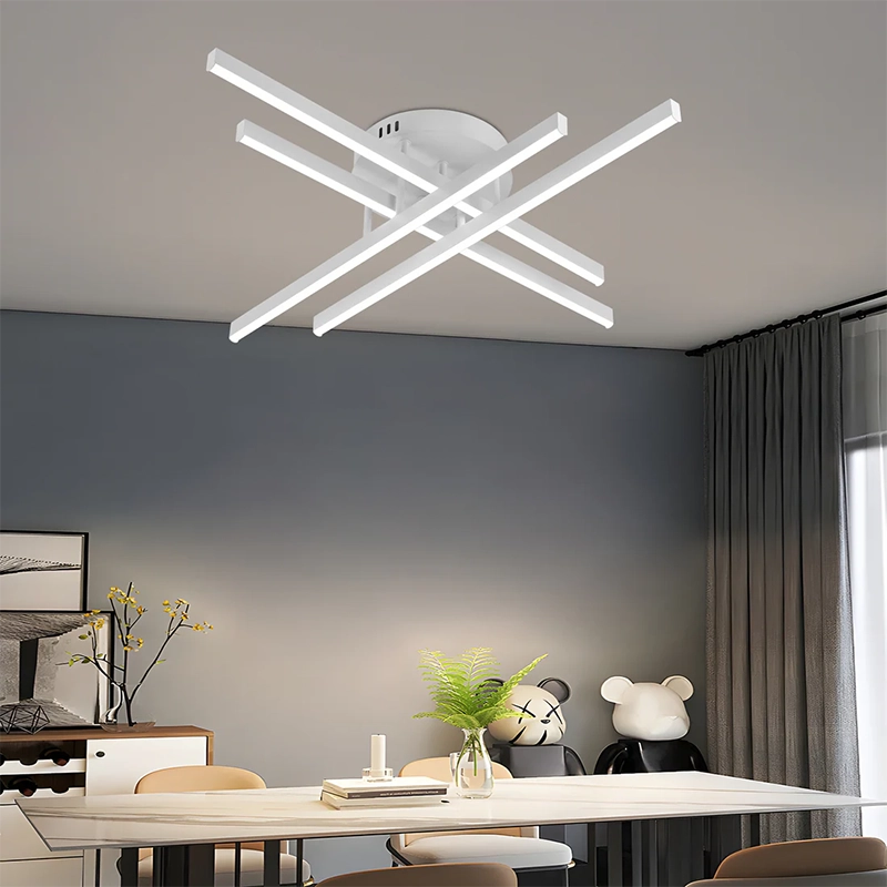 LED lustr GIO na dálkové ovládání, 54W, 4 prvky, studené/teplé/neutrální světlo, stmívatelný, bílý