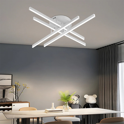 LED lustr GIO na dálkové ovládání, 54W, 4 prvky, studené/teplé/neutrální světlo, stmívatelný, bílý