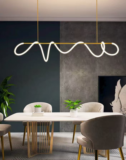 LESTRA pozastavila LED Akryl Elara s dálkovým ovládáním, dimable, 3000k/4000k/6000k, zlato