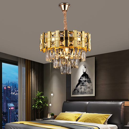 Křišťálový lustr BRAN Nobile 5xE14, průměr 40 cm, lesklé zlato, nastavitelná výška Křišťálové lustry Výchozí název Alessandro Design