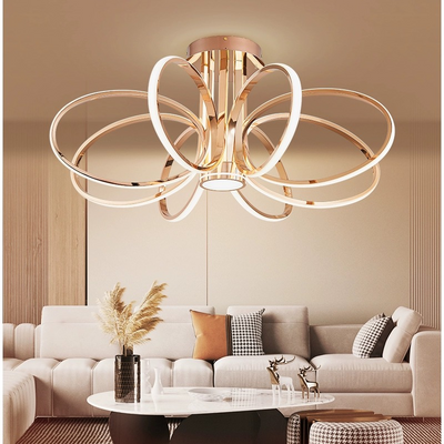 LED lustr s dálkovým ovládáním LT771/700GD, 45W, teplé/studené/neutrální světlo, stmívatelný, zlatý