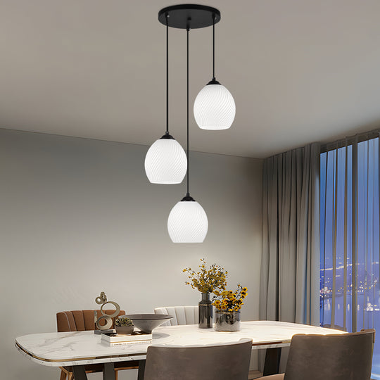 Lustr LM530/3BK, 3 X E27, černý, kov a sklo Klasické lustry Výchozí název Alessandro Design