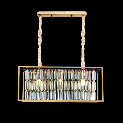 Křišťálový lustr, CC1676/650X200GD, 3xE14, lesklé zlato, nastavitelná výška, kov a křišťál