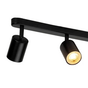 Moderní klasický lustr, LC500/4BK s lineárním projektorem, 4XGU10, kov, černý