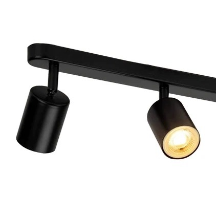 Moderní klasický lustr, LC500/4BK s lineárním projektorem, 4XGU10, kov, černý