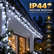 Lineární vánoční typ instalace Mini koule, studené světlo, 1000 cm, 300 LED, IP44