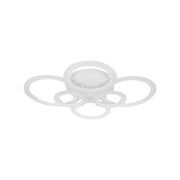 LED CHANDIER s Betty dálkovým ovládáním, 82W, 6 kruhů, studené/horké/neutrální světlo, nestabilní, bílá