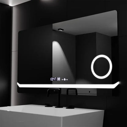 Mirror LED obdélníkový 80x60cm Definice Motiongllow Marcello Demontling CLOCK SYSTÉM