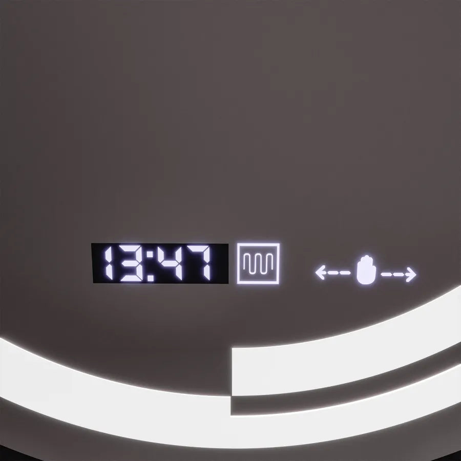 60 cm kulatý LED zrcadlový pohyb Senzor Consuel Marcellow Dimable Clock Defrosting System