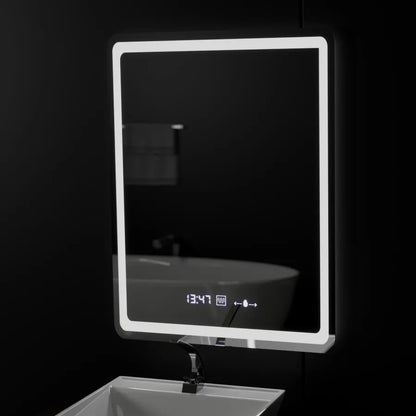 Obdélníkový LED zrcadlo 60x80 cm Motionglow Sensor Marcellow Wizz System odmrazování hodin a dimable teploměr