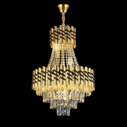 Crystal Chandelier 9xe14 Golden Nardo, 50 cm široký, 70 cm vysoký
