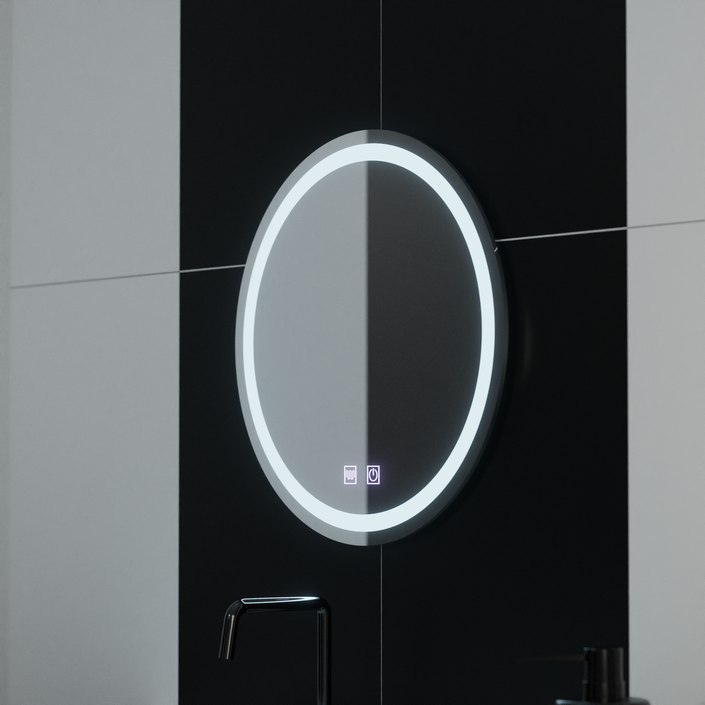 Mirror LED ROUND 50CM LUCEA Touch Dezoring System
