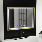 LED obdélníkový LED zrcadlo 80x60cm Crystallo Motionglow Marcello Dimable Clock Dezoring System