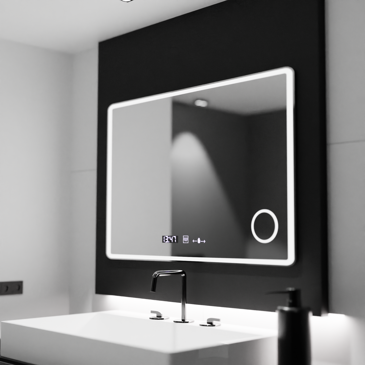 Zrcadlo LED obdélníkový 120x80cm Aura Ritlesso Poro Motionglow Marcello System Postižení a teploměr kamioty kosmetiky