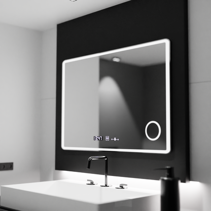 Zrcadlo LED obdélníkový 120x80cm Aura Ritlesso Poro Motionglow Marcello System Postižení a teploměr kamioty kosmetiky